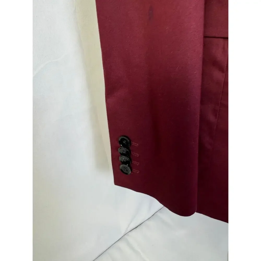 Express Slim Men's Burgundy Sport Coat Blazer 36R Two Button Jacket